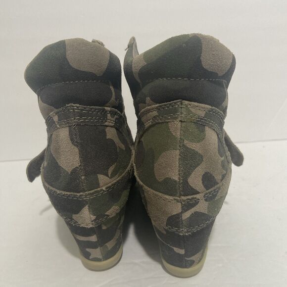 Ash Women’s Sz EU 39 US 8, 8.5, 9 Camo Wedge Heal Ankle Sneaker Shoe Bootie - Picture 5 of 14